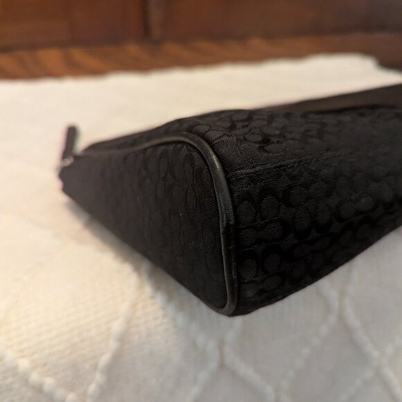 Coach Black Signature C Large Cosmetic Case Toiletry Travel Bag Unisex F05094 - Picture 6 of 9